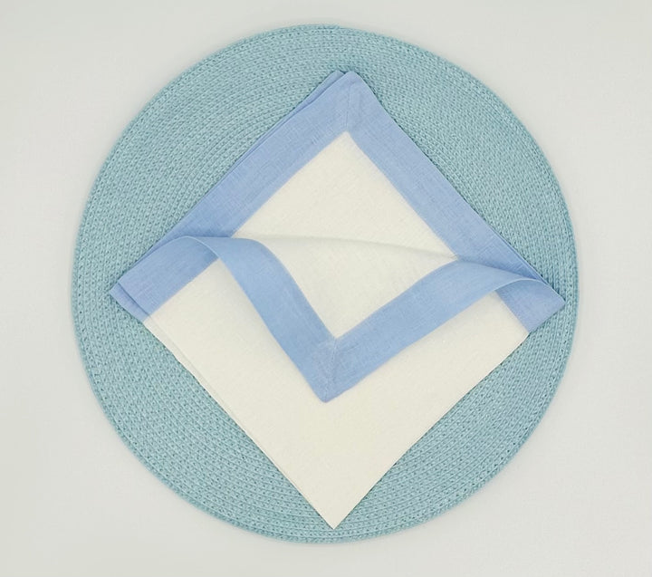 Baby blue bordered napkin