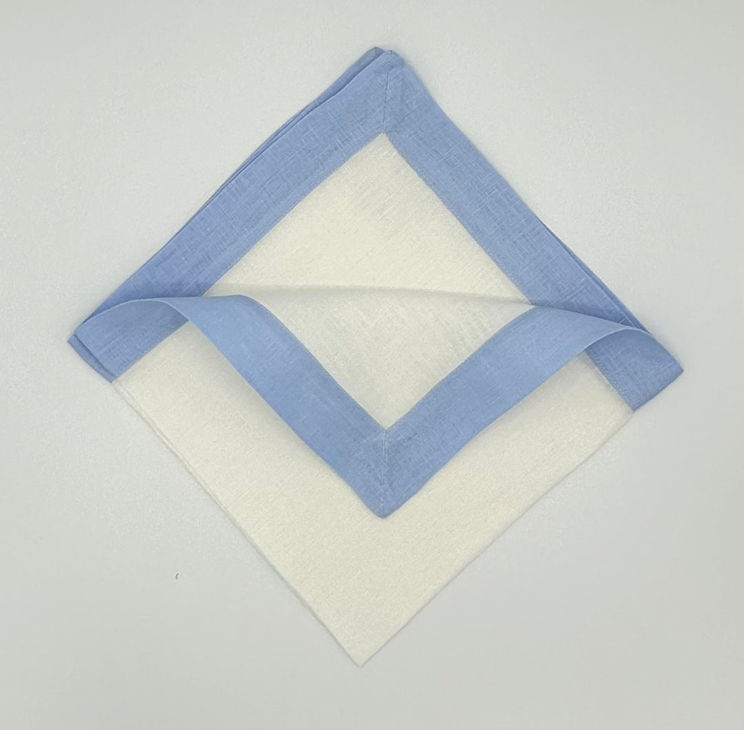 Baby blue bordered napkin