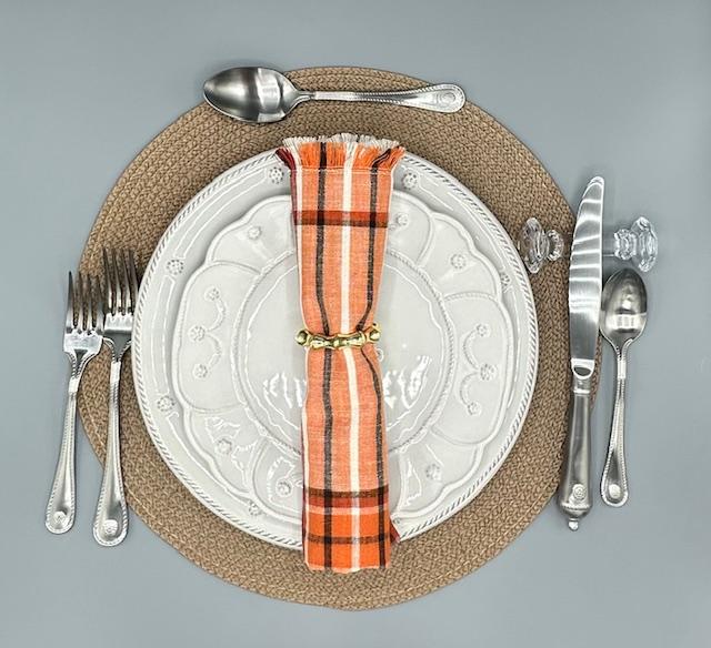 Pumpkin Spice Plaid Napkin