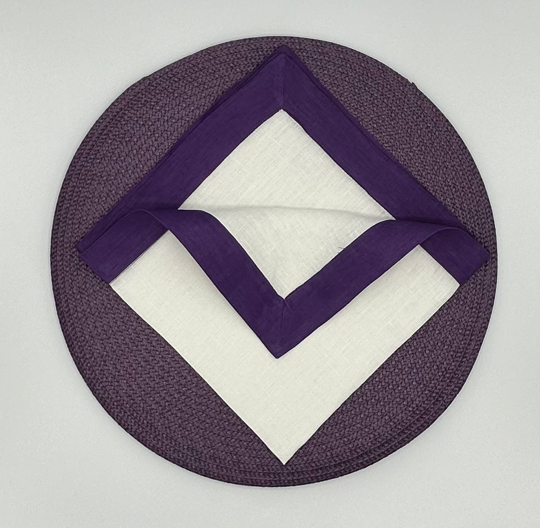 Purple bordered napkin
