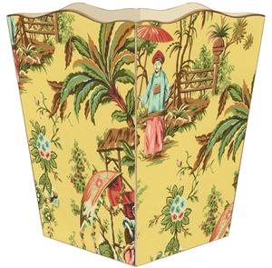 Marye-Kelley Chinoiserie Wastebasket