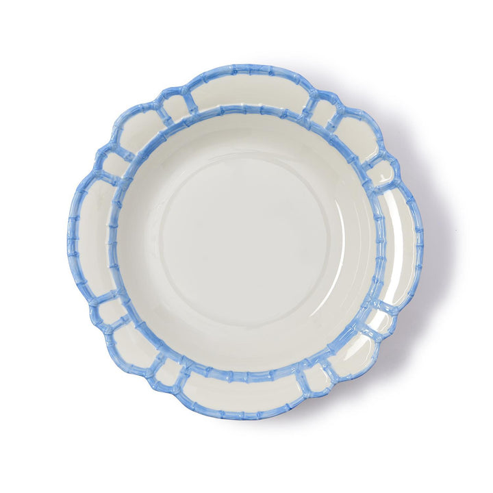Bamboo Touch Serving Bowl- French Blue - Melamine-