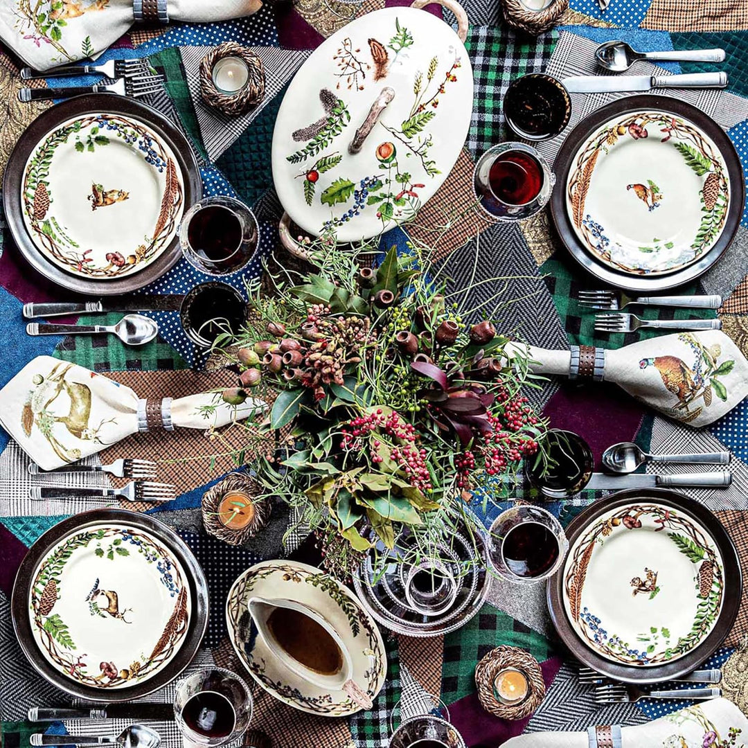Juliska Forest Walk Salad Plates- 4 assorted animals