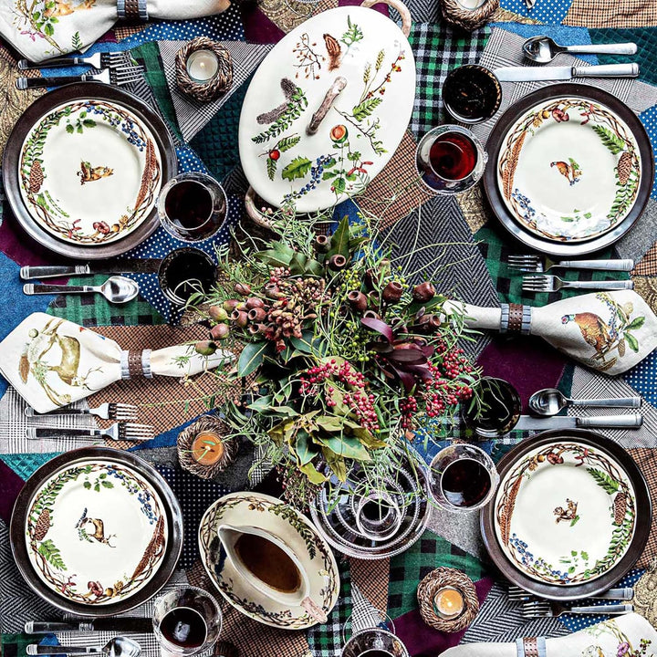 Juliska Forest Walk Salad Plates- 4 assorted animals