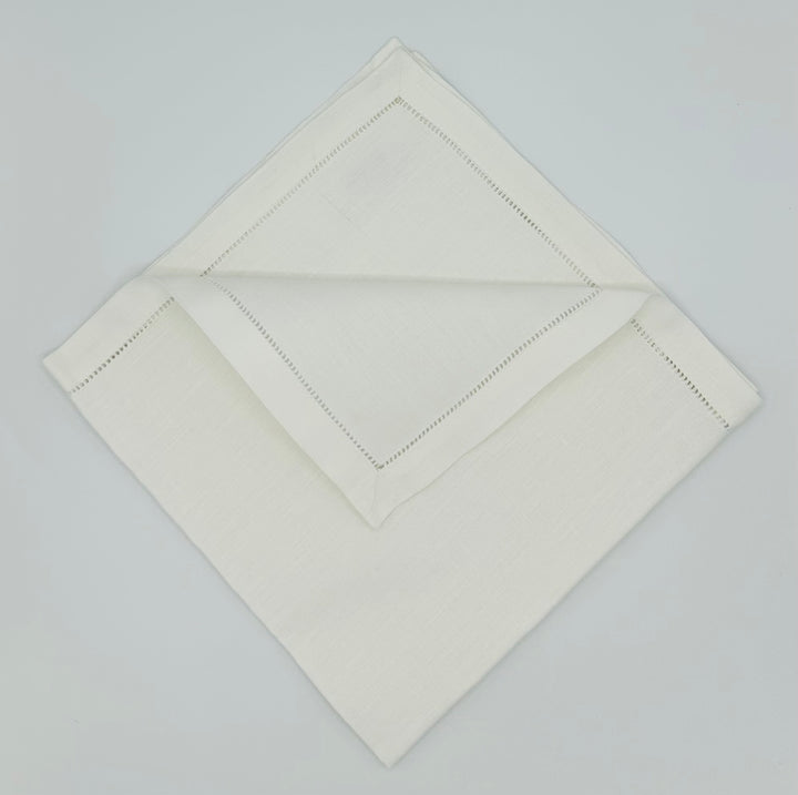 White linen with hemstitch