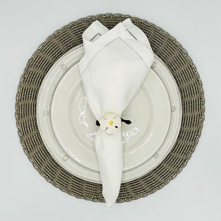 White linen with hemstitch