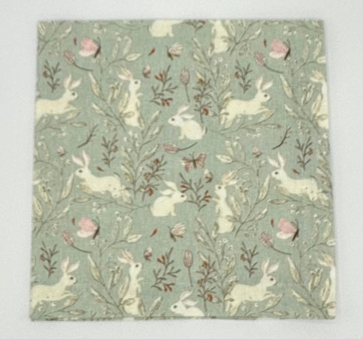 Frolicking Bunny Napkin- Mist