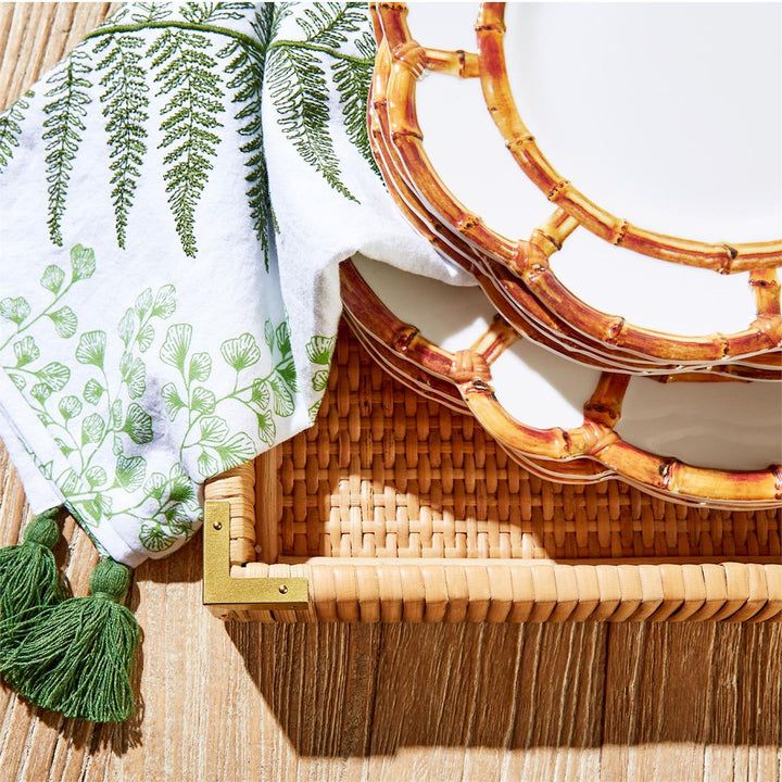 Bamboo Touch- Natural- Melamine- Dinner and  Salad Plate