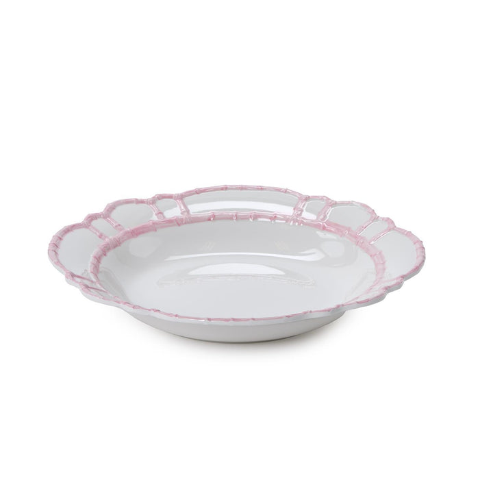 Bamboo Touch Serving Bowl- Pink - Melamine-