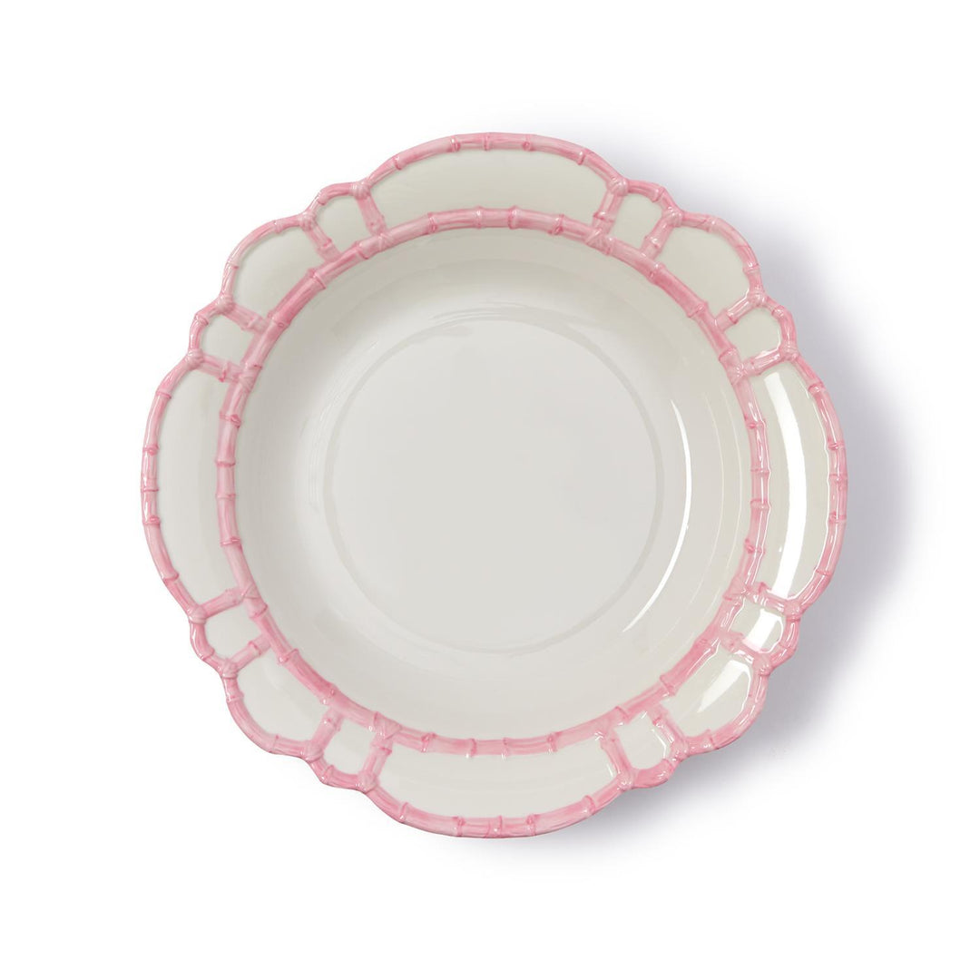 Bamboo Touch Serving Bowl- Pink - Melamine-