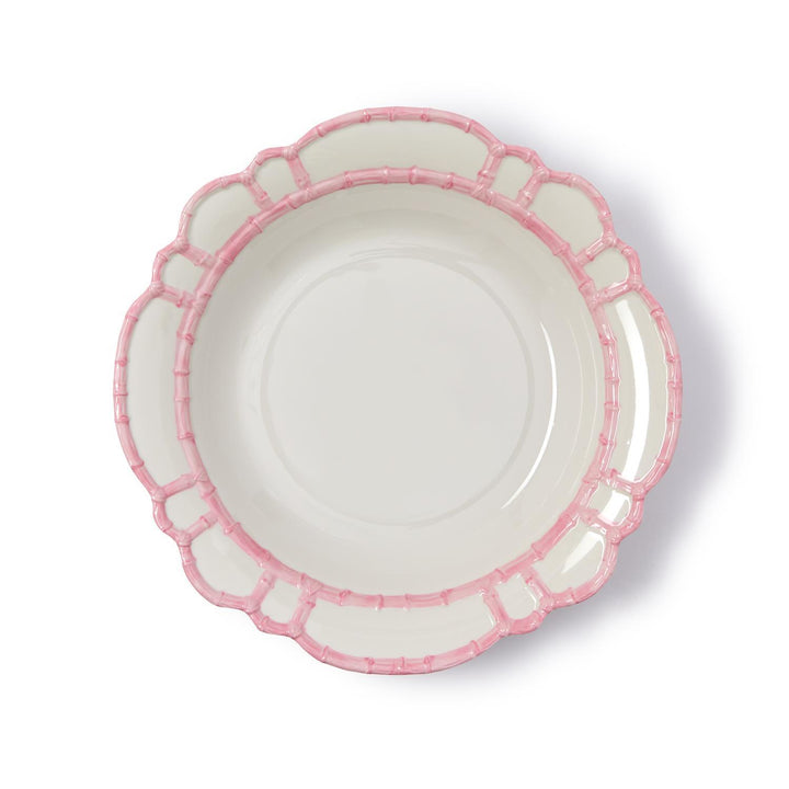Bamboo Touch Serving Bowl- Pink - Melamine-