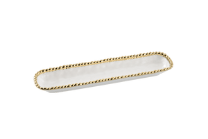 White/Gold Cracker Tray
