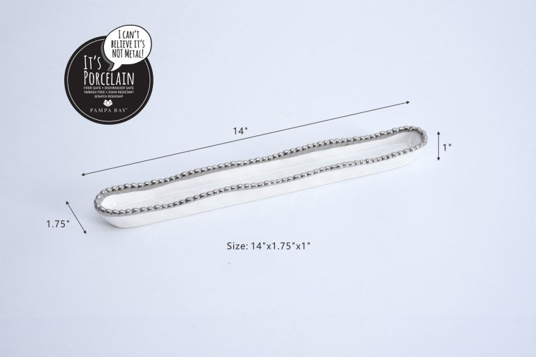 White/Silver Olive Tray