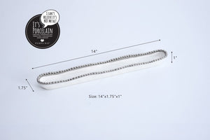 White/Silver Olive Tray
