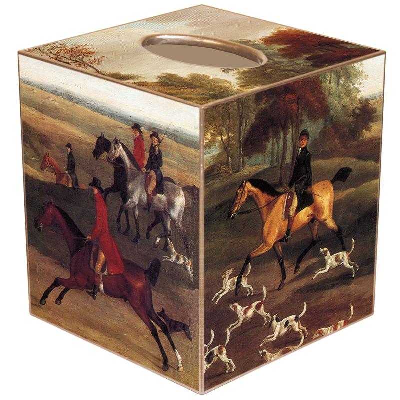 Fox Hunt Tissue Box