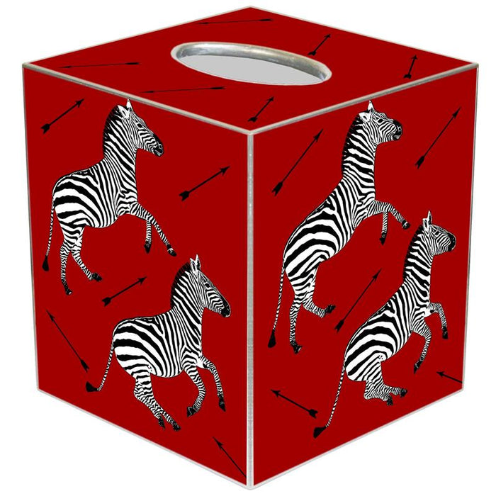 Red Zebra Tissue Box
