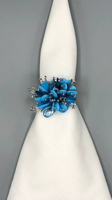 Blue Flower Napkin Ring