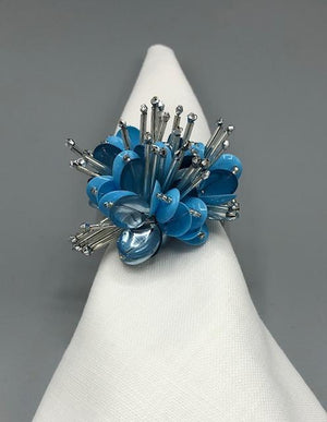 Blue Flower Napkin Ring