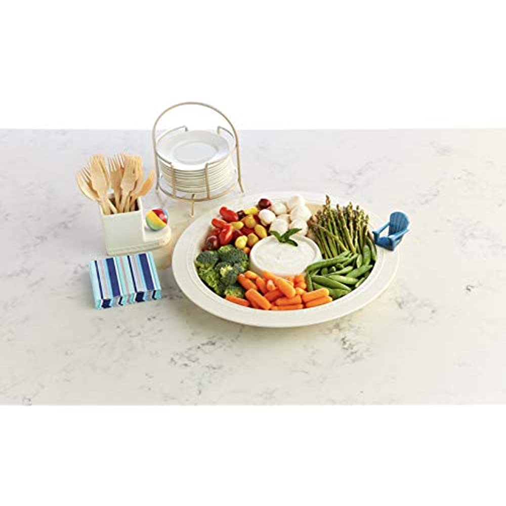 MEL05-RECENTLY RETIRED- Melamine Round Chip and Dip