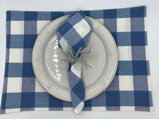 Franklin Plaid Placemat - Cornflower