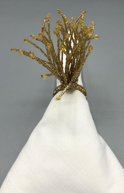 Best Seller -Gold Beaded Napkin Ring