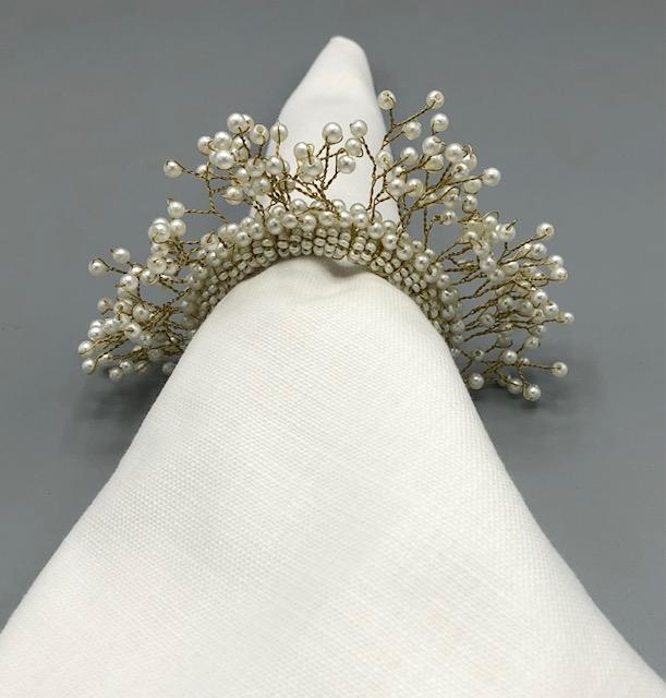 Half Round Pearl Napkin Ring