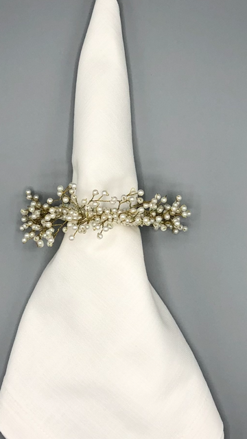 Half Round Pearl Napkin Ring