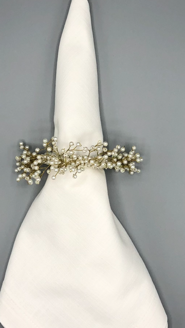 Half Round Pearl Napkin Ring