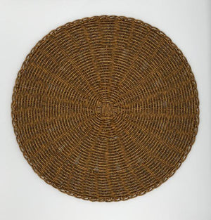 Faux Rattan Charger/Placemat -Bark