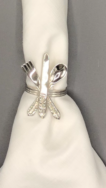 Silver Utensil Napkin Ring